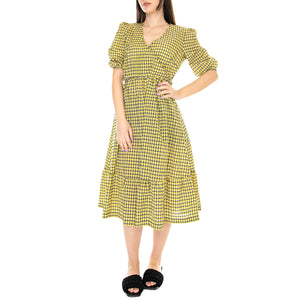 Addison Dress Sunrise Yellow Check - Abito Donna Giallo / Multicolore LDR0639-YE74-SS23 . BARBOUR 