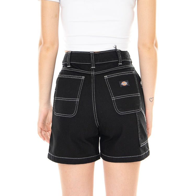 W' Denim Short Rinsed Black - Bermuda Donna Neri DK0A4Y88RBK1 . DICKIES 