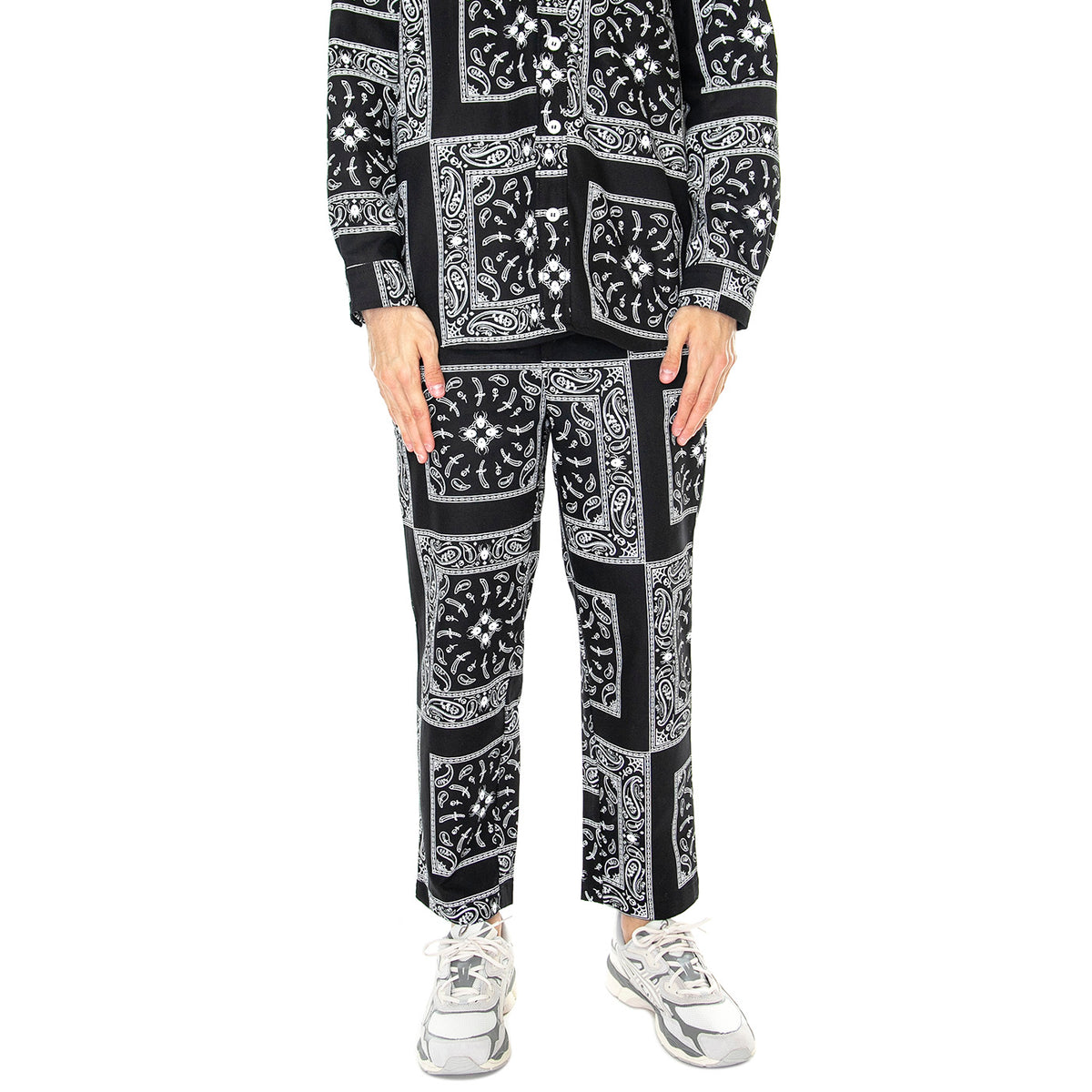 M' Bandana Chino Pant Black - Pantaloni Uomo Neri / Multicolore PNT0020BLK . DOOMSDAY 