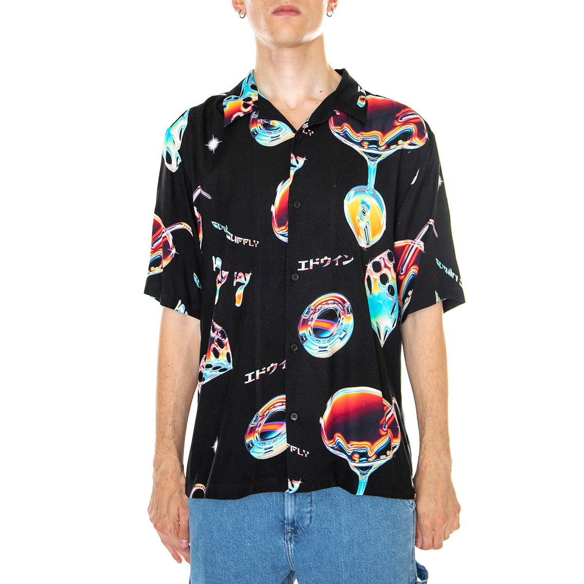 M' Saike Shirt Multicolored - Camicia Maniche Corte Uomo Multicolore I031861.08.67. . EDWIN 