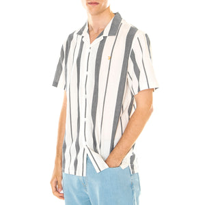 M' Adler Casual Fit Short Sleeve Stripe Revere Shirt - Camicia Maniche Corte Uomo Multicolore F4WSD032-412 . FARAH 