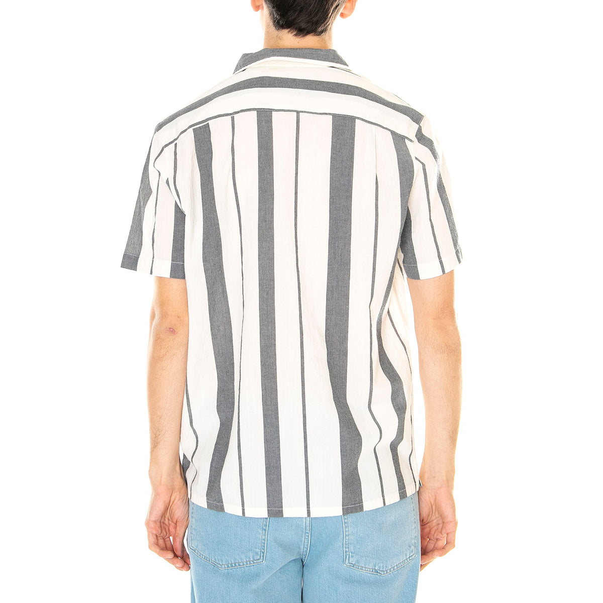 M' Adler Casual Fit Short Sleeve Stripe Revere Shirt - Camicia Maniche Corte Uomo Multicolore F4WSD032-412 . FARAH 
