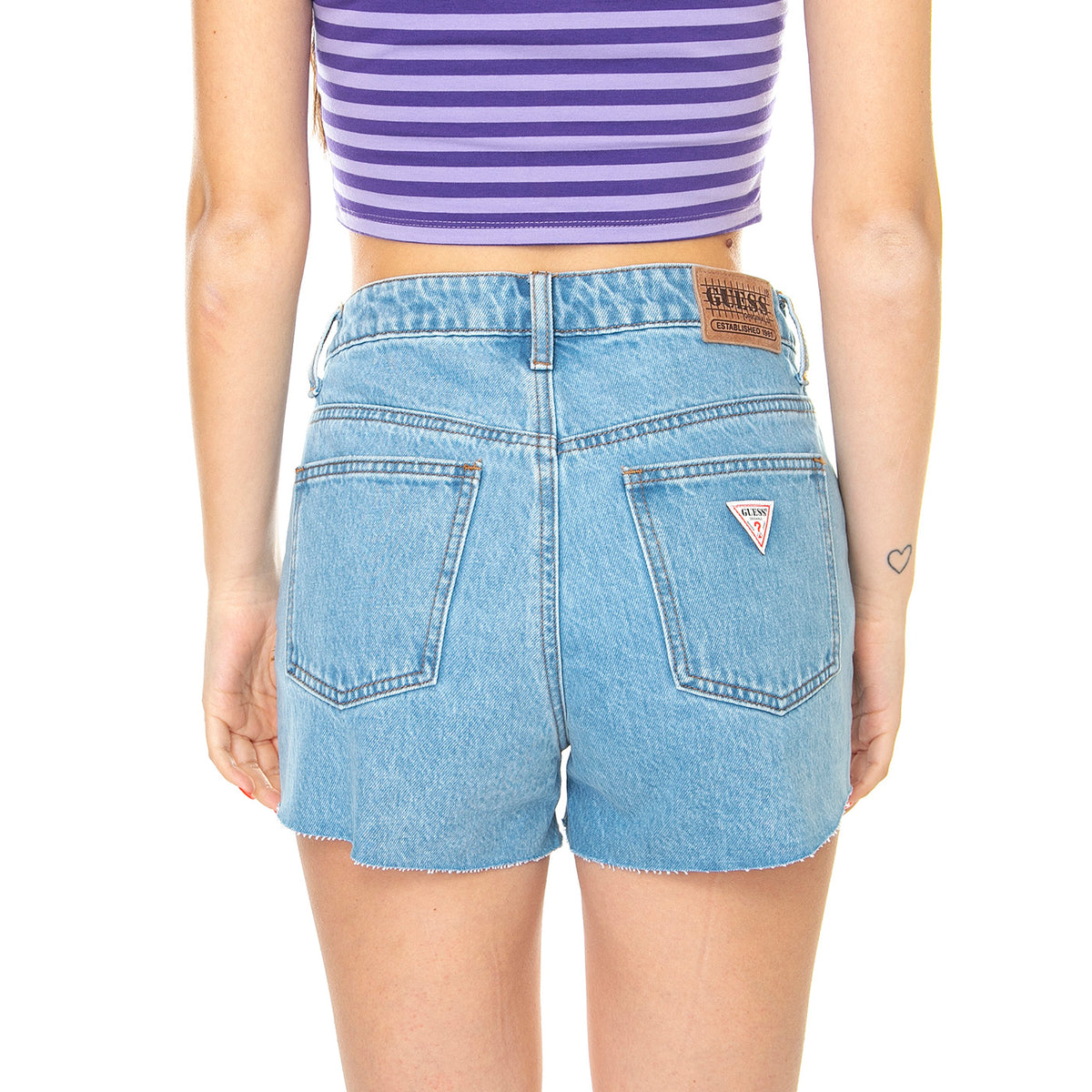 Go Kit Denim Short Go Fez Light Wash - Bermuda Denim Jeans Donna Blu W3GG17D4XY0-F7WV . GUESS ORIGINALS 