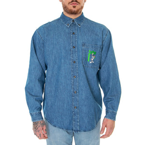 Looney Tunes Denim Shirt Light Blue - Camicia Denim Jeans Uomo Blu 23SIHR53-LIGHT BLUE . IUTER 