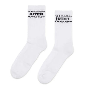 Chain Socks White - Calzini Bianchi 23SISX08 . IUTER 