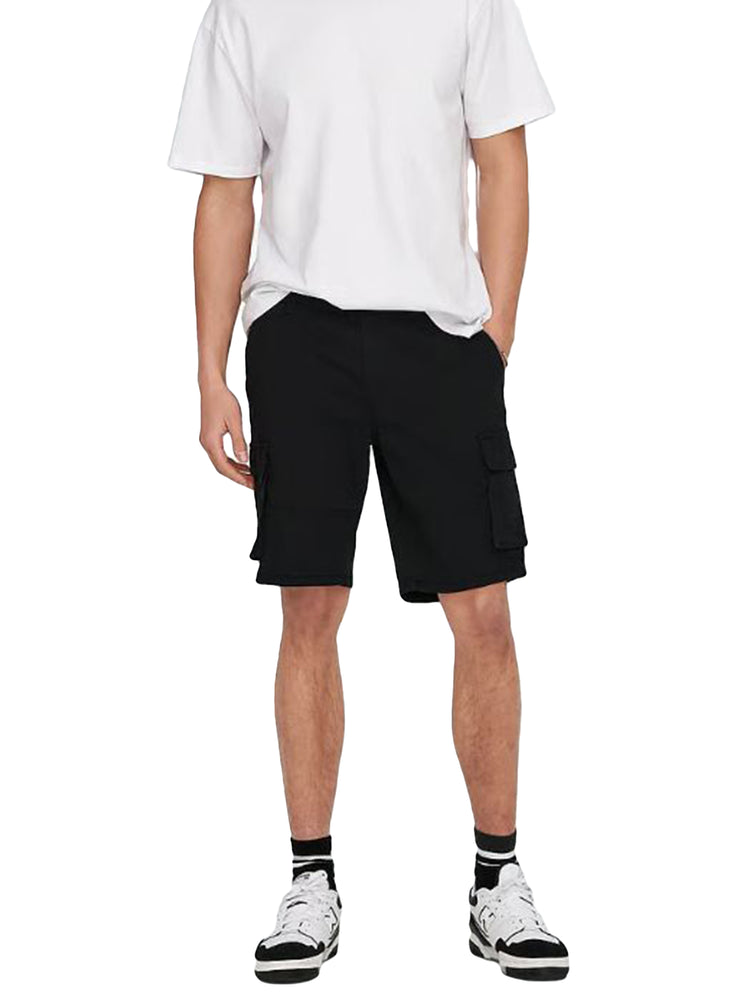 ONSCAM STAGE CARGO SHORTS PK 6689 NOOS BLACK - Bermuda Uomo Neri 22016689-Black . ONLY & SONS 