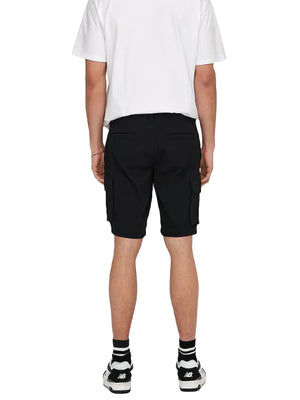 ONSCAM STAGE CARGO SHORTS PK 6689 NOOS BLACK - Bermuda Uomo Neri 22016689-Black . ONLY & SONS 