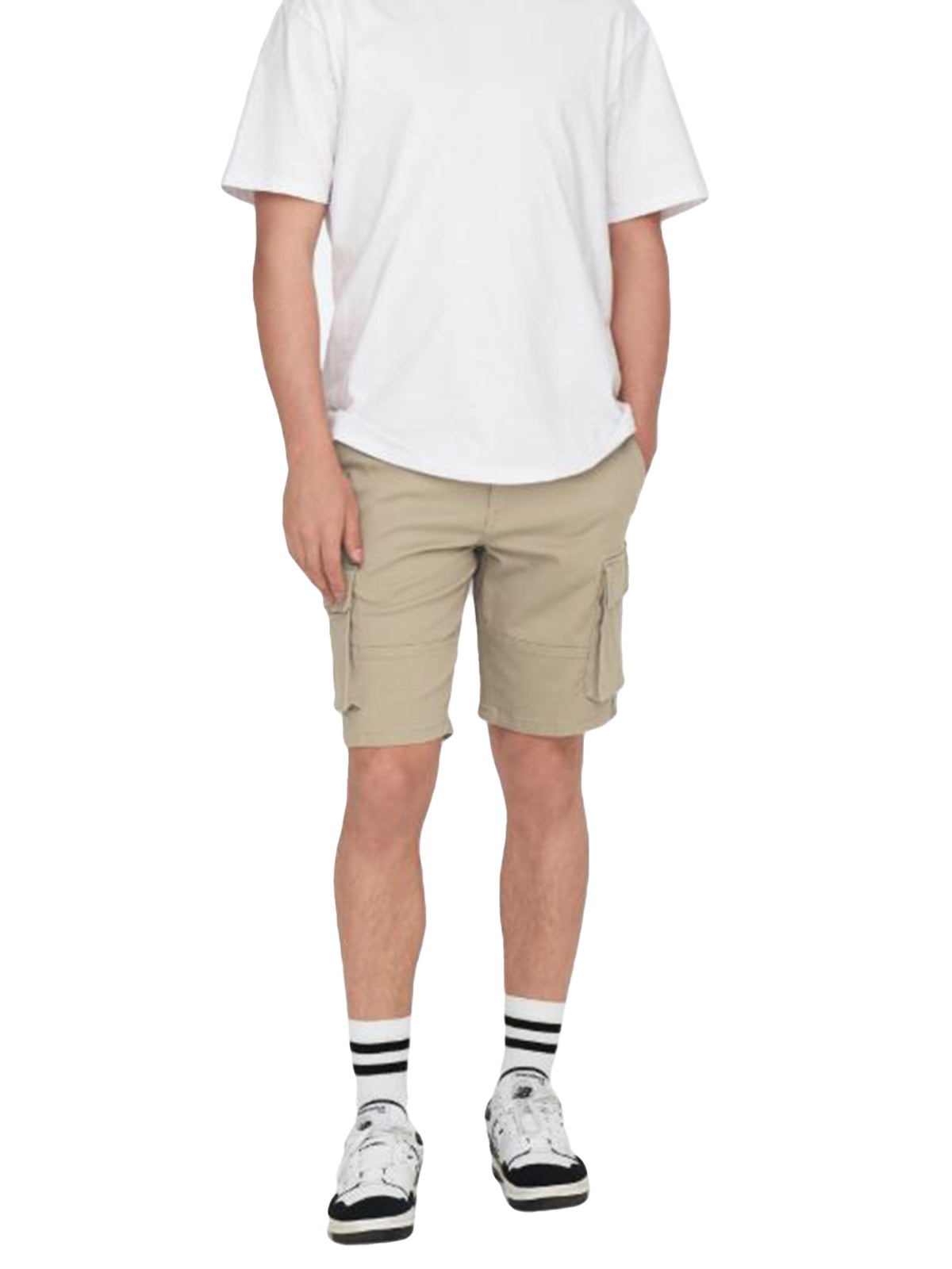 ONSCAM STAGE CARGO SHORTS PK 6689 NOOS CHINCHILLA - Bermuda Uomo Beige 22016689-Chinchilla . ONLY & SONS 