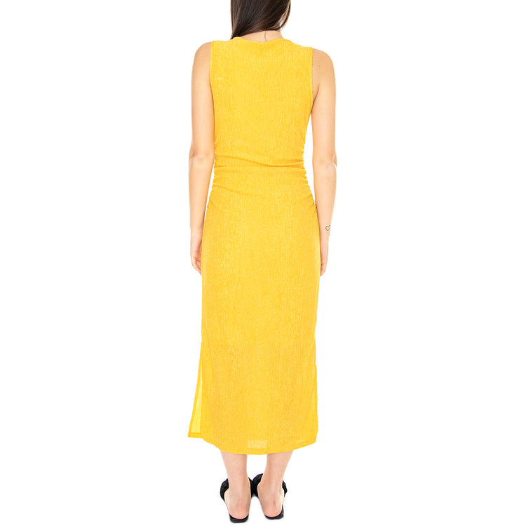 Vestido Midi en Tejido Arrugado Amarillo - Abito Donna Arancione 31W/11254 . WILD PONY 