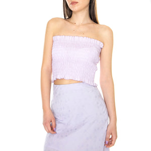 W' Top Bandeau de Nido de Abeja Lila - Top Donna Viola 31W/41241 . WILD PONY 