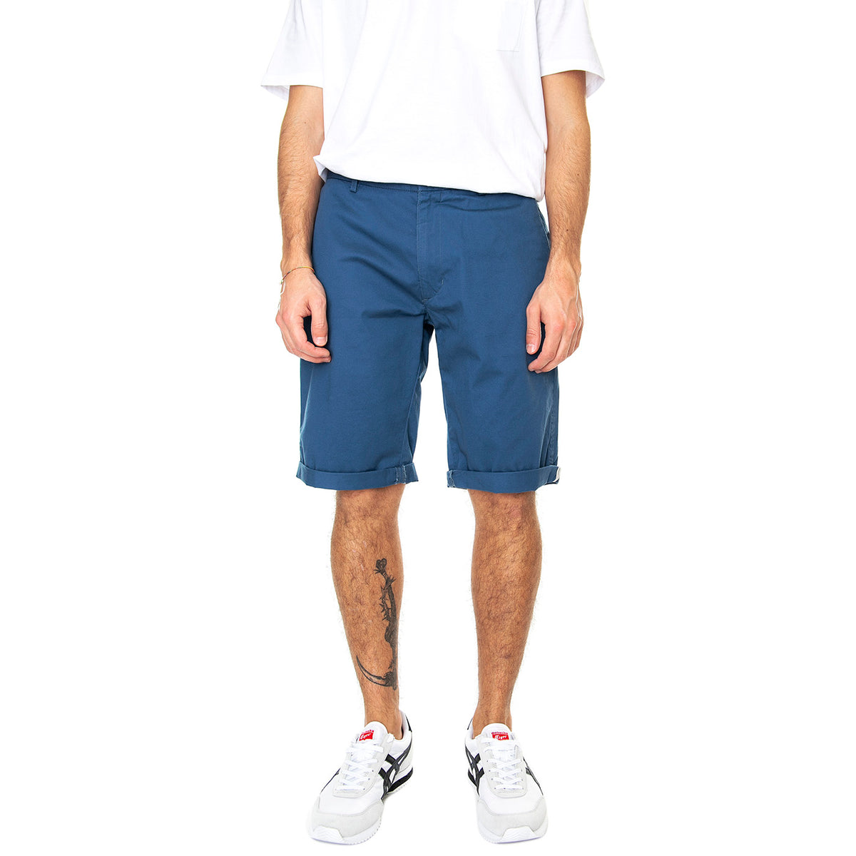 Signature Chino Short Indigo - Bermuda Uomo Blu 65091-180 . BEN SHERMAN 
