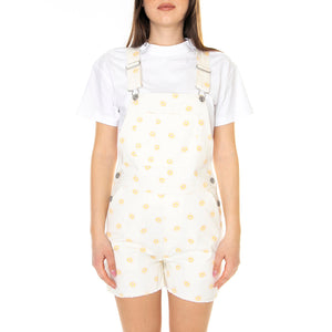 W' Christina Short Overall Off White Daisy Dot - Salopette Donna Bianca 4292-OFWDD . BRIXTON 