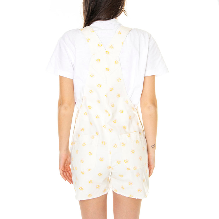 W' Christina Short Overall Off White Daisy Dot - Salopette Donna Bianca 4292-OFWDD . BRIXTON 