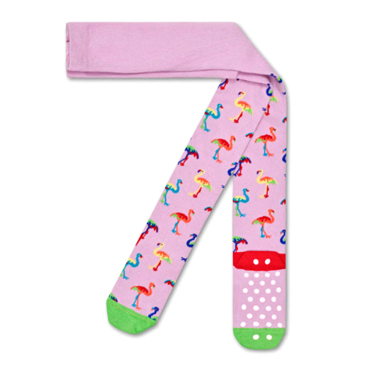 Kids Flamingo Tights - Calze Bambini Rosa / Multicolore 287436_1 . HAPPY SOCKS 