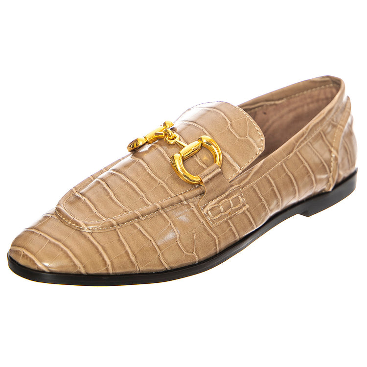 W' Velviteen Dark Sand Croco - Mocassini Donna Marroni JCSJCD-131-1-23-DAR . JEFFREY CAMPBELL 