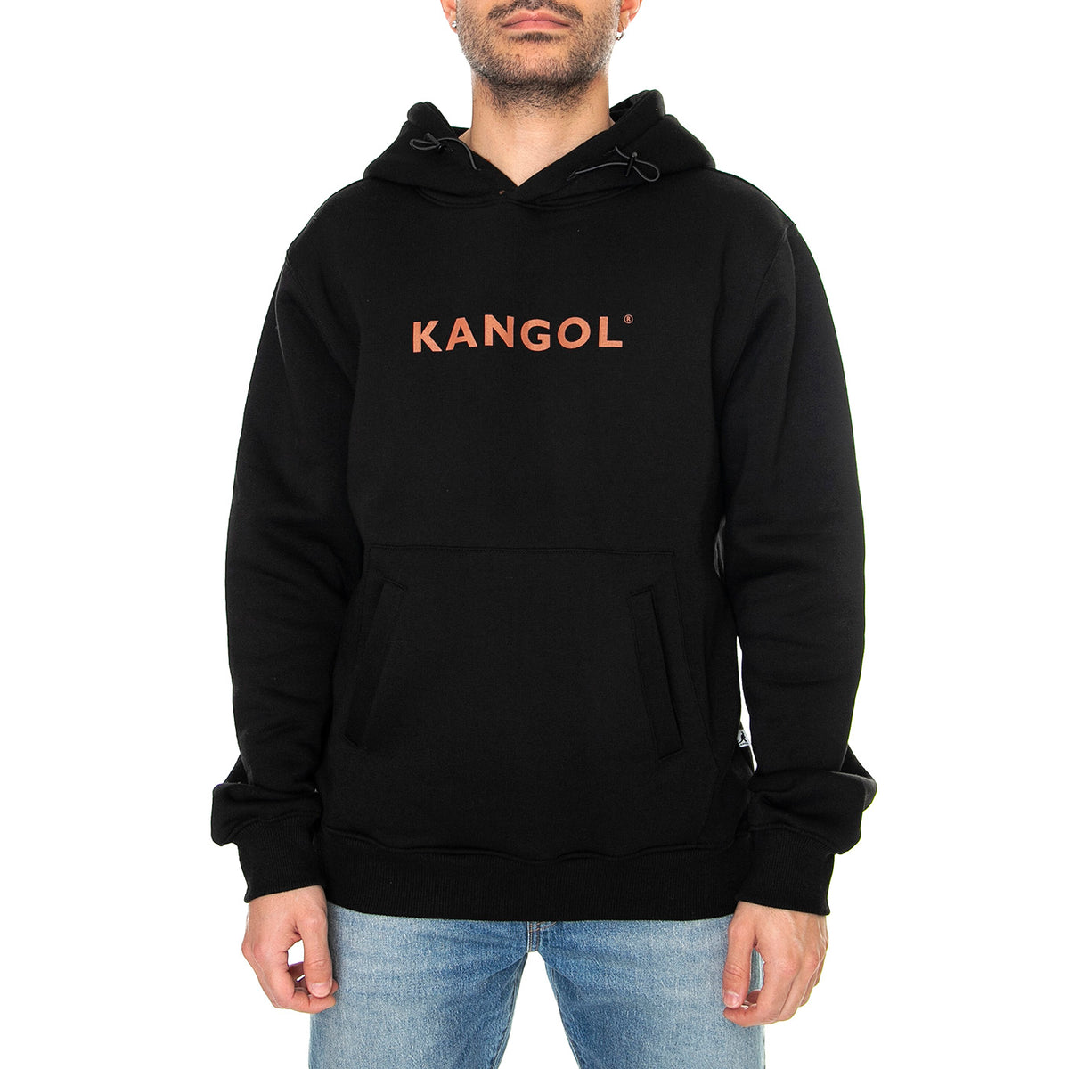 Essential Black - Felpa con Cappuccio Uomo Nera KAF22UHDS102-99 . KANGOL 