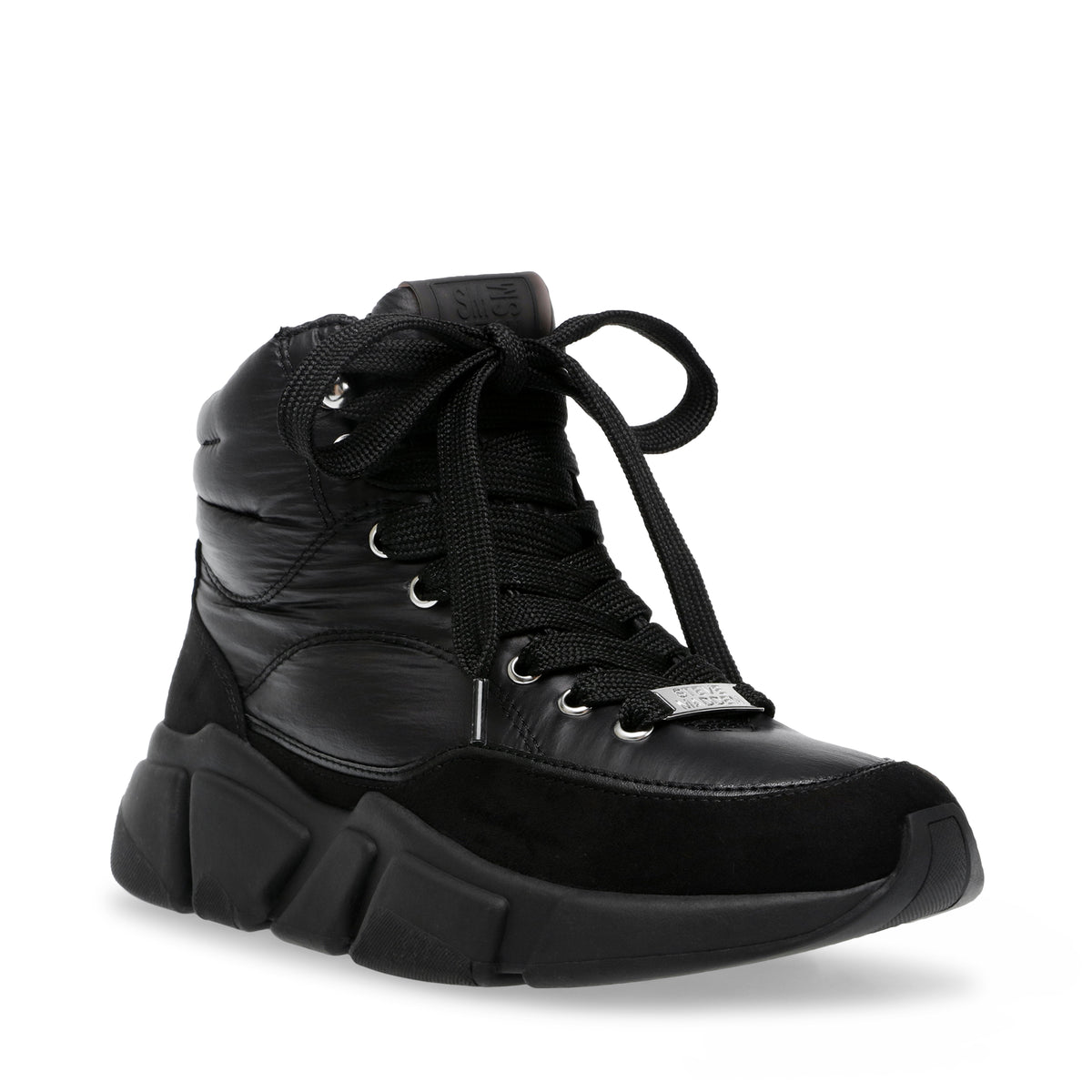 Gameplan Black - Stivaletti Stringati Profilo alla Caviglia Donna Neri SMPGAMEPLAN-BLA . STEVE MADDEN 