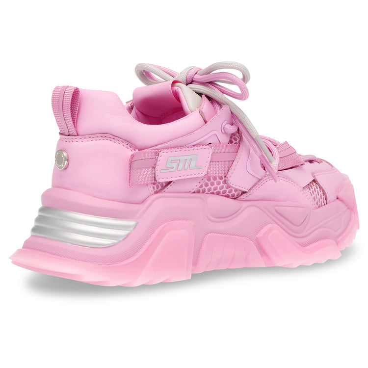 Kingdom Pink / Pink Mesh + PU - Scarpe Stringate Profilo Basso Donna Rosa SMPKINGDOM-PNKPNK . STEVE MADDEN 