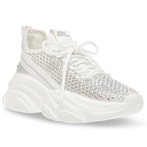 Poise White Mesh + TPU + Stones - Scarpe Stringate Profilo Basso Donna Multicolore SMPPOISE-WHT . STEVE MADDEN 
