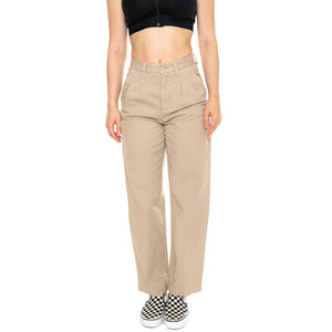 W' Cara Pant Wall /garment dyed - Pantaloni Donna Beige I029802.G1GD . CARHARTT WIP 