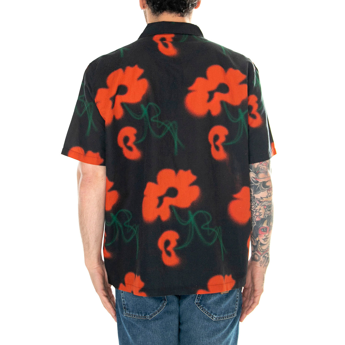 Garden Society Shirt SS Red / Black - Camicia Maniche Corte Uomo Multicolore I033388.60B.67. . EDWIN 