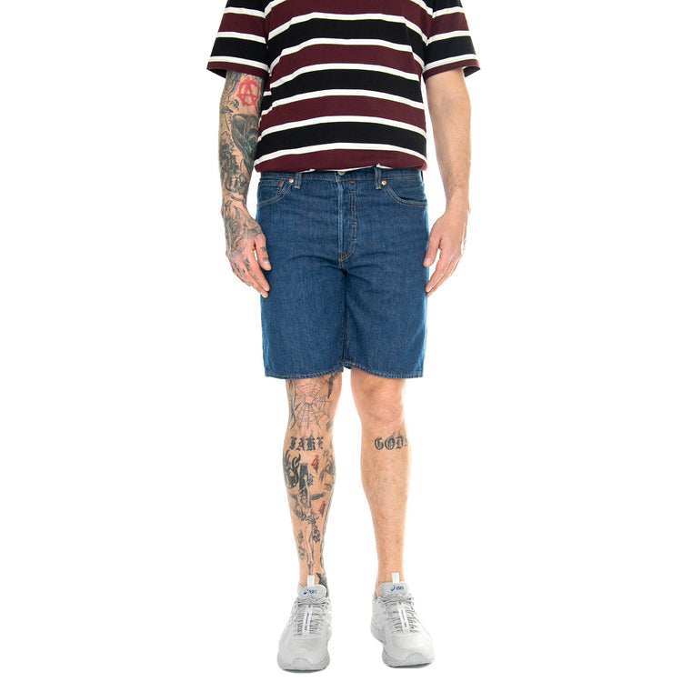 501 Original Shorts Chips & Dip LTWT Dark Indigo Worn In - Bermuda Denim Jeans Uomo Blu 36512-0228 . LEVIS 