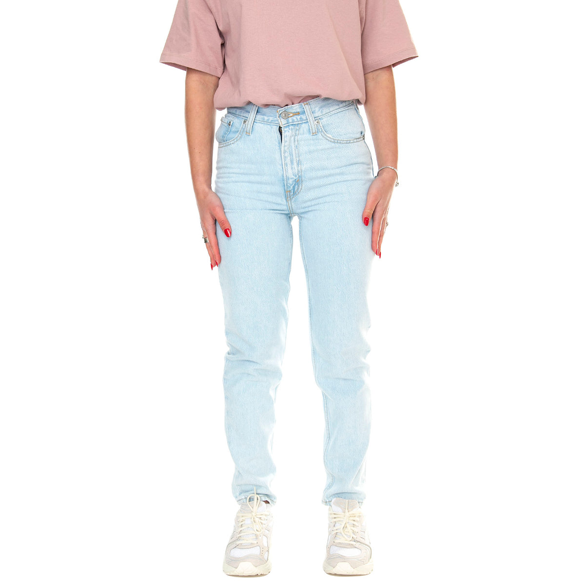 80s Mom Jean Don't Be Frayed Med Indigo Flat Finish - Pantaloni Denim Jeans Donna Blu A3506-0014 . LEVIS 