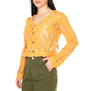 Knitted Cardigan - Cardigan Donna Arancione 85109704-153 . MD'M 