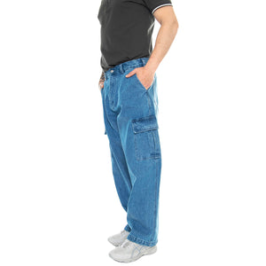 Big Wig Cardgo Denim Pant Light Indigo - Pantaloni Denim Jeans Uomo Blu 142010094-LIN . OBEY 