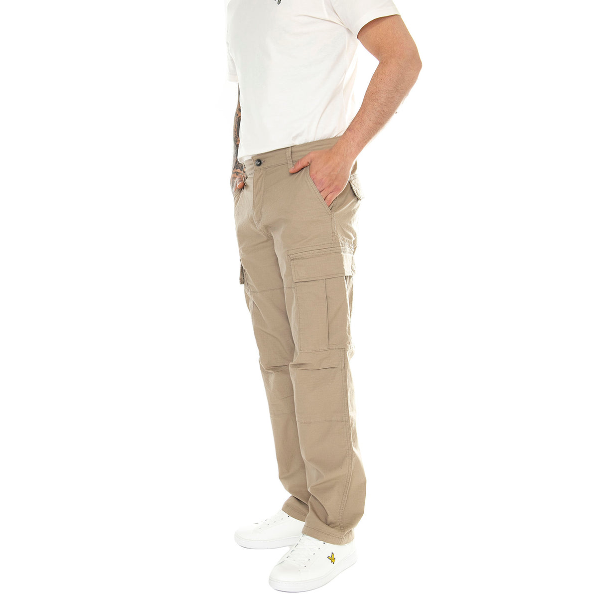 Onsray Life 0020 Ribstop Cargo Noos Chinchilla - Pantaloni Uomo Beige 22028640-Chinchilla . ONLY & SONS 