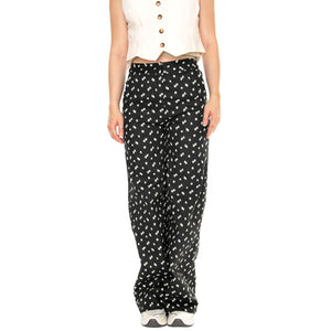 Jeans estampado floral Linum Denim Jeans - Pantaloni Denim Jeans Donna Neri 41W/11251 . WILD PONY 