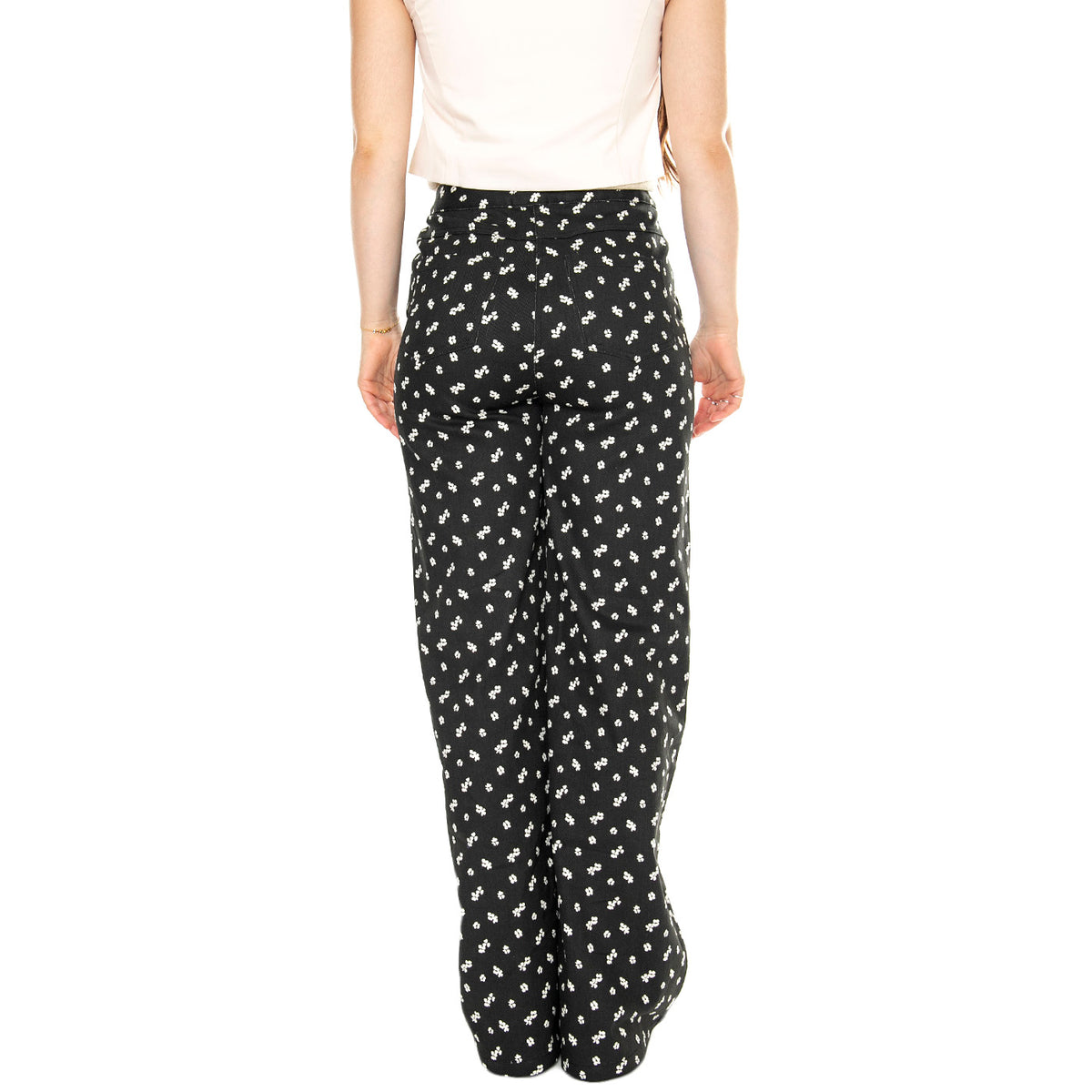 Jeans estampado floral Linum Denim Jeans - Pantaloni Denim Jeans Donna Neri 41W/11251 . WILD PONY 