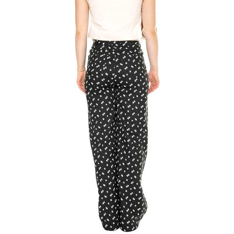 Jeans estampado floral Linum Denim Jeans - Pantaloni Denim Jeans Donna Neri 41W/11251 . WILD PONY 
