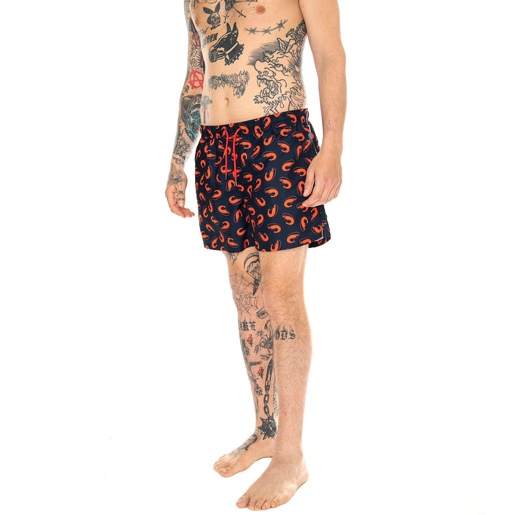 M' Shrimpy Swimshorts 6500 - Costume da Bagno Uomo Multicolore SHR116-6500 . HAPPY SOCKS 