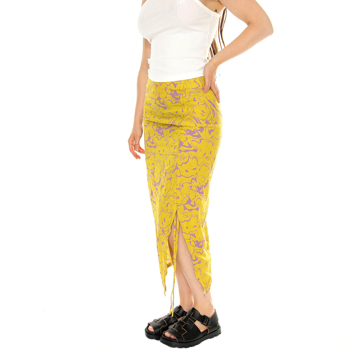Mashed Lollo Linen Skirt Assorted - Gonna Arancione 4503-01-4503-01 . OAS 