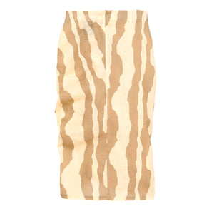 Khaki Calima Lollo Linen Skirt Assorted - Gonna Multicolore 4503-02-4503-02 . OAS 