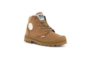 Pampa Hi Cuff Wps Oz Dear Brown - Scarpe Stringate Profilo Alto Bambini Marroni PAK57217-252-M . PALLADIUM 