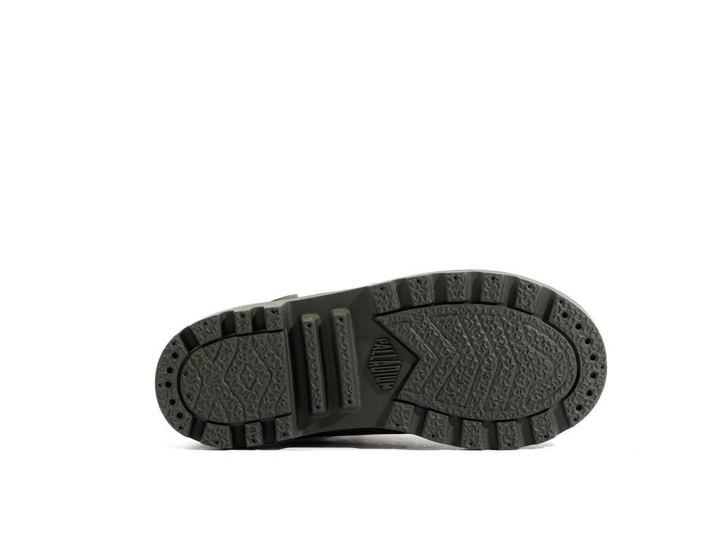 Pampa Hi Cuff Hkr Wp Olive Night - Scarpe Stringate Profilo Alto Bambini Verdi PAK58891-325-M . PALLADIUM 