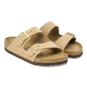Arizona SFB sandcastle, Nubuck Leather - Sandali Donna Beige 1019016 . BIRKENSTOCK 