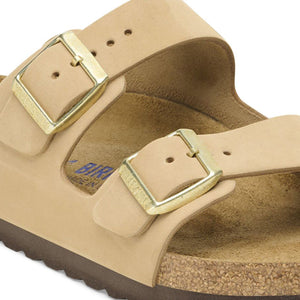 Arizona SFB sandcastle, Nubuck Leather - Sandali Donna Beige 1019016 . BIRKENSTOCK 