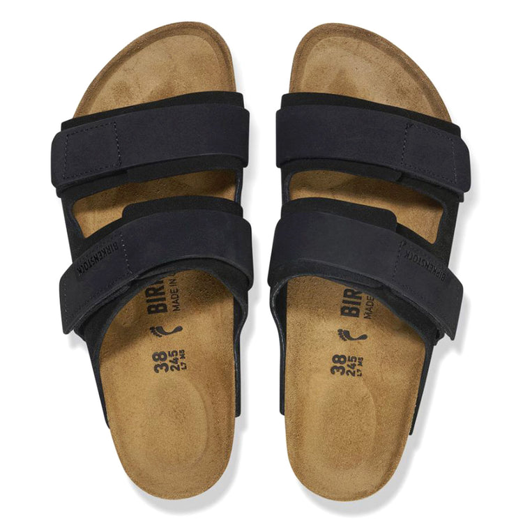 Uji black, Suede Leather/Nubuck - Sandali Uomo Neri 1024832 . BIRKENSTOCK 