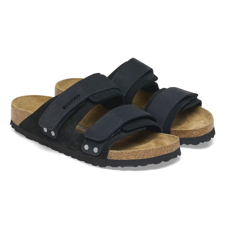 Uji black, Suede Leather/Nubuck - Sandali Uomo Neri 1024832 . BIRKENSTOCK 