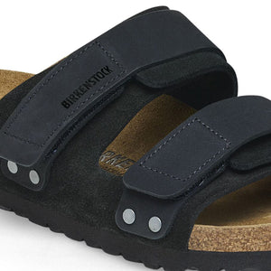 Uji black, Suede Leather/Nubuck - Sandali Uomo Neri 1024832 . BIRKENSTOCK 
