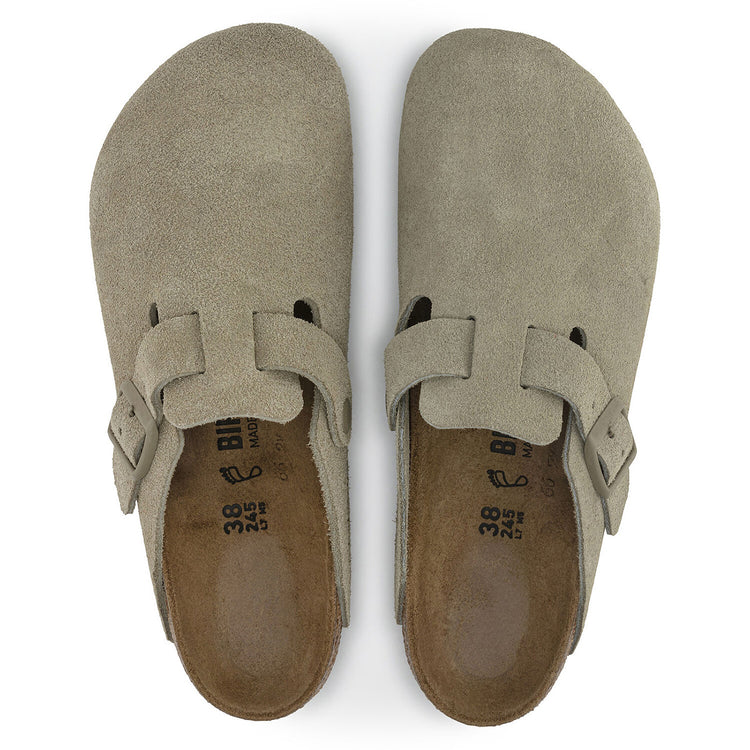 M' Boston Faded Khaki Suede Leather - Sandali Uomo Verdi 1025844 . BIRKENSTOCK 