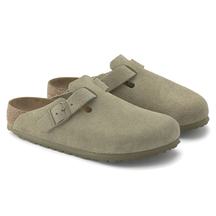 M' Boston Faded Khaki Suede Leather - Sandali Uomo Verdi 1025844 . BIRKENSTOCK 