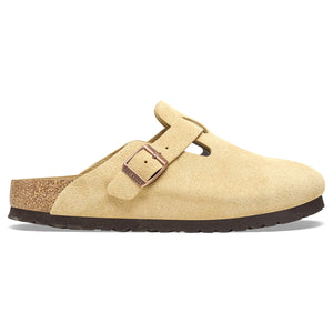 W' Boston Latte Cream, Suede Leather Sandals - Sandali Donna / Uomo Beige 1026164 . BIRKENSTOCK 