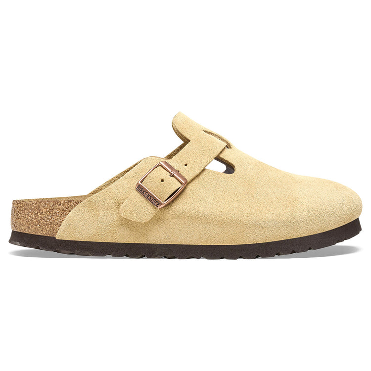 W' Boston Latte Cream, Suede Leather Sandals - Sandali Donna / Uomo Beige 1026164 . BIRKENSTOCK 