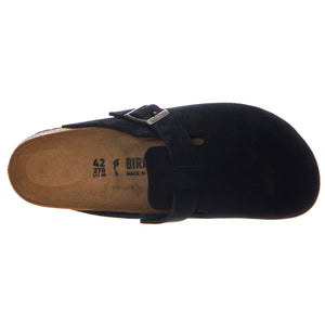 Boston black, Suede Leather - Sandali Uomo Neri 1027067 . BIRKENSTOCK 