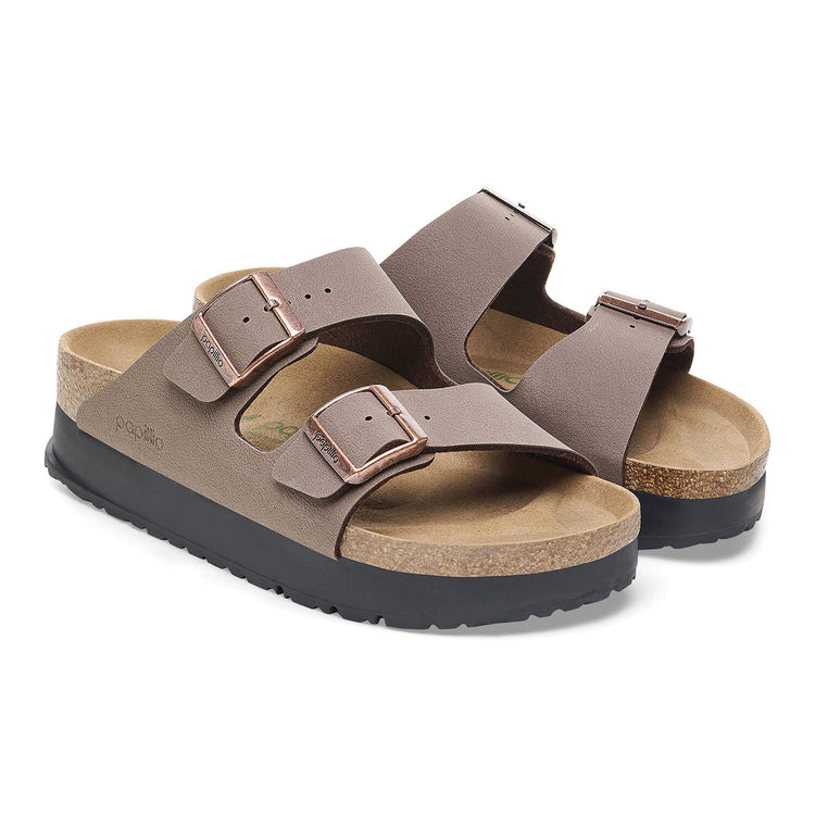 Arizona Platform mocca veg, Birko Flor - Sandali Donna Marroni 1027417 . BIRKENSTOCK 