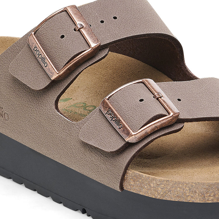 Arizona Platform mocca veg, Birko Flor - Sandali Donna Marroni 1027417 . BIRKENSTOCK 